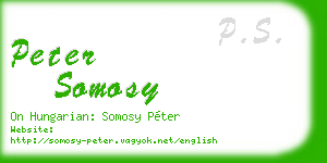 peter somosy business card